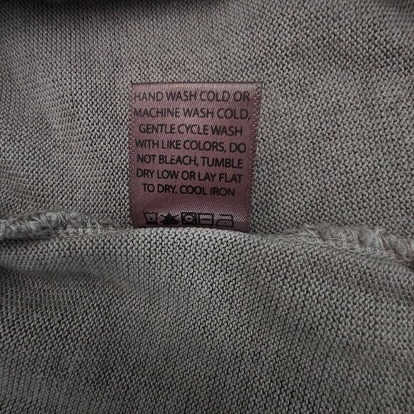 It Is Well Tunic Top Asymmetrical V-Neck Long Sleeve Cotton Size S Olive Green - Picture 5 of 11